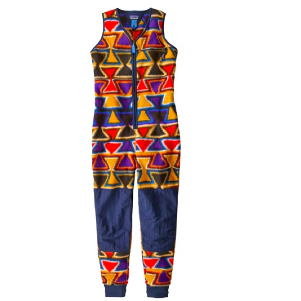 🛑Patagonia Synchilla Jumpsuit Fleece-Lab Patched Vision Quest Big:Catalan Coral - Picture 1 of 8